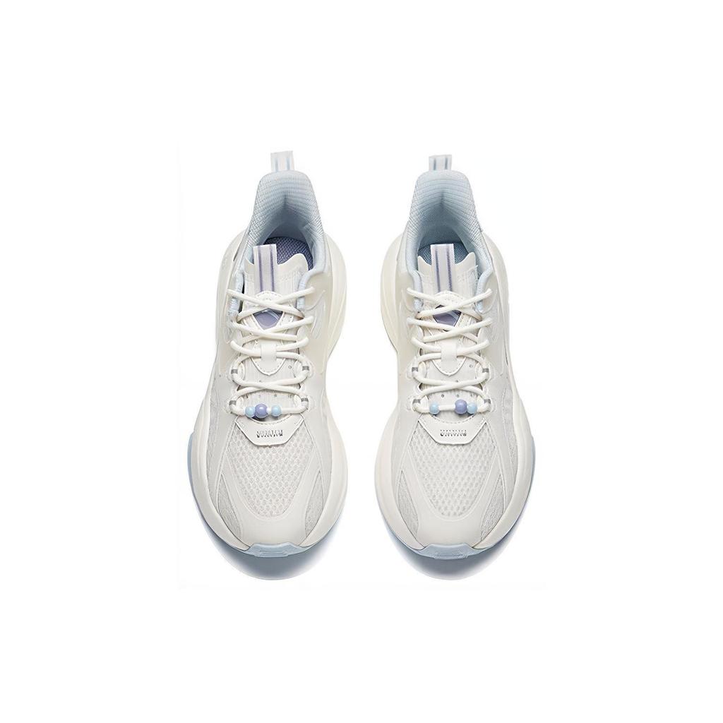 Anta Life Collection Cushioning Abrasion Resistant Lightweight Low Top Running Shoes Women's White Purple Blue 922128082-4
