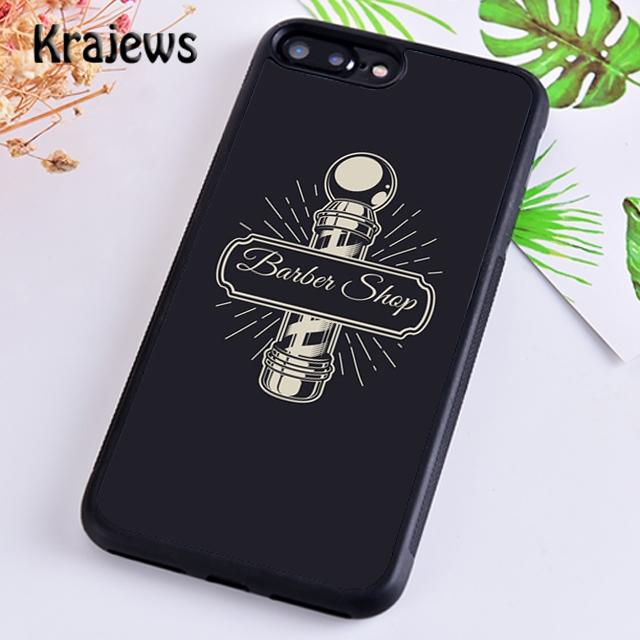 Krajews Barber Funny Vintage Classic Barber Retro Phone Case For iPhone 16 15 SE2020 14 7 8 Plus 11 12 13 Pro Max Fundas