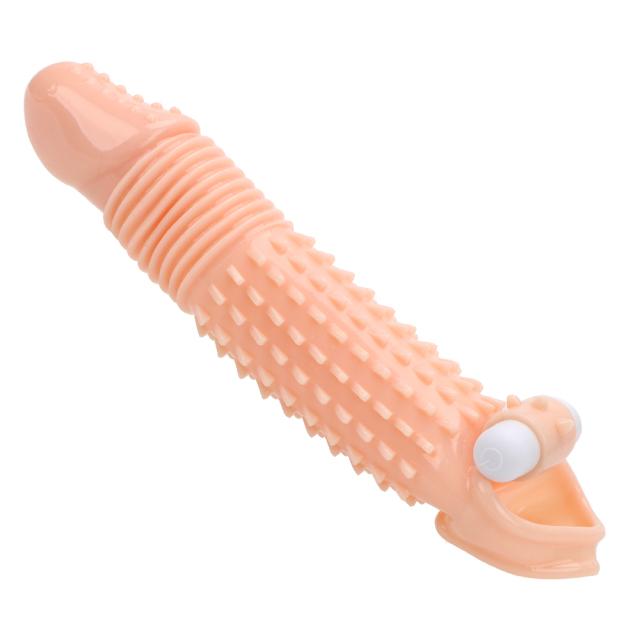 Dick Sleeve Zvětšení penisu Kondomy Sexuální hračky pro muže Prodlužovač Vibrace Zpožděná ejakulace Opakovaně použitelné produkty pro dospělé
