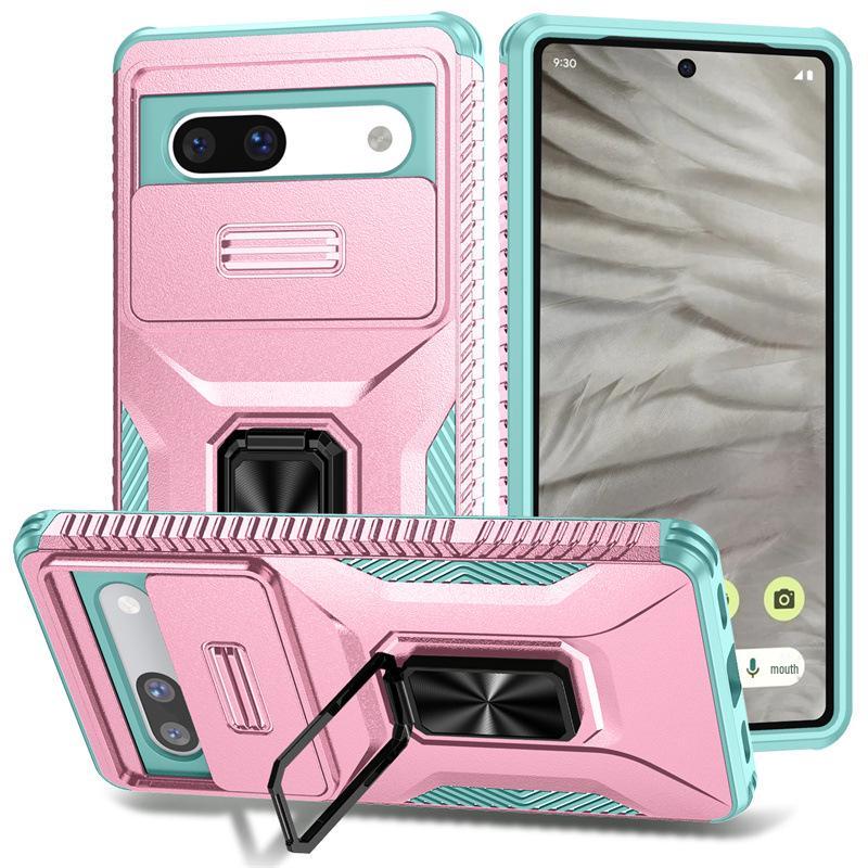 Ring Push-Pull Window Phone Case for Google Pixel 10 PRO, 9PRO XL, 8A, 8PRO, 7A, 9A - Drop-Proof, Cross-Border Design