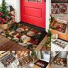 Schnelltrocknend Weihnachten Rutschfest Bereich Badteppich Quadratisch Toiletteneingang Schmutzfangmatte Weihnachtsdekorationen