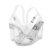 Waterproof desk thick heel car model sandals with transparent high heel sexy supply tide