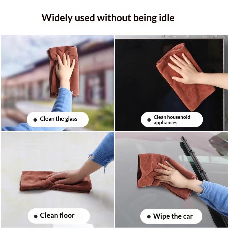 5/10Pcs Multicolor Microfiber Cleaning Cloth Absorbent Reusable Dishwashing Towel For Kitchen Bathroom Car Use