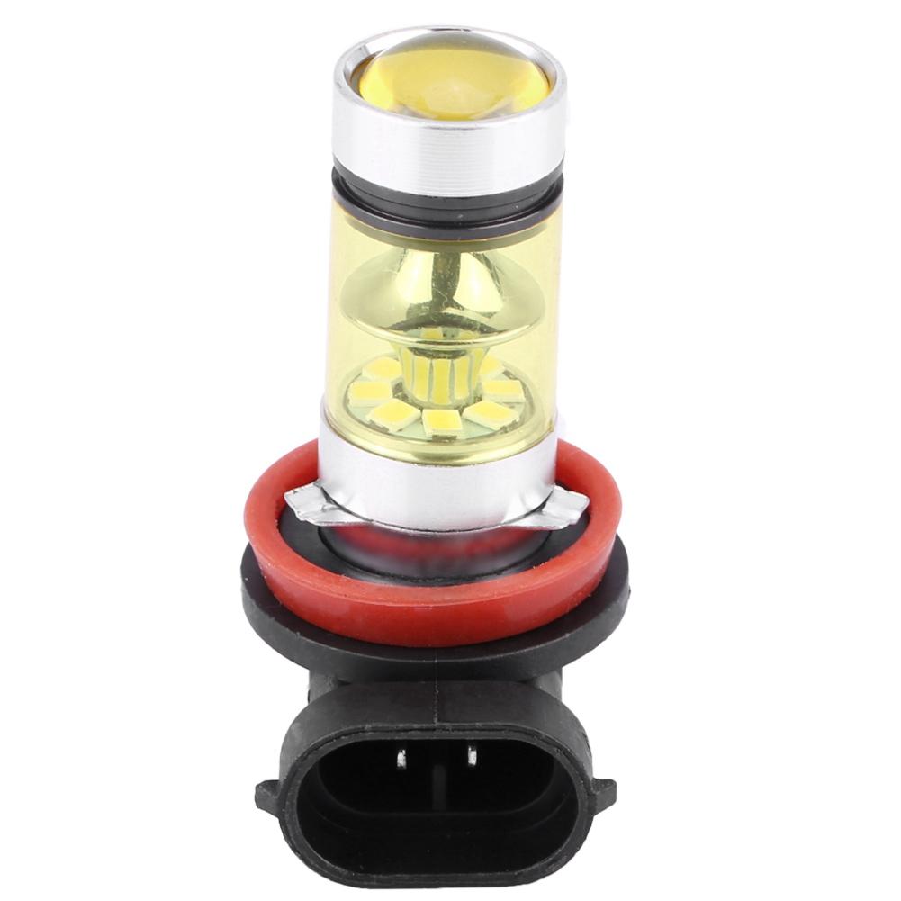 2 pcs Car 100W Super Bright Conversion LED Hdlight Fog Light Bulb (Yellow Light)
