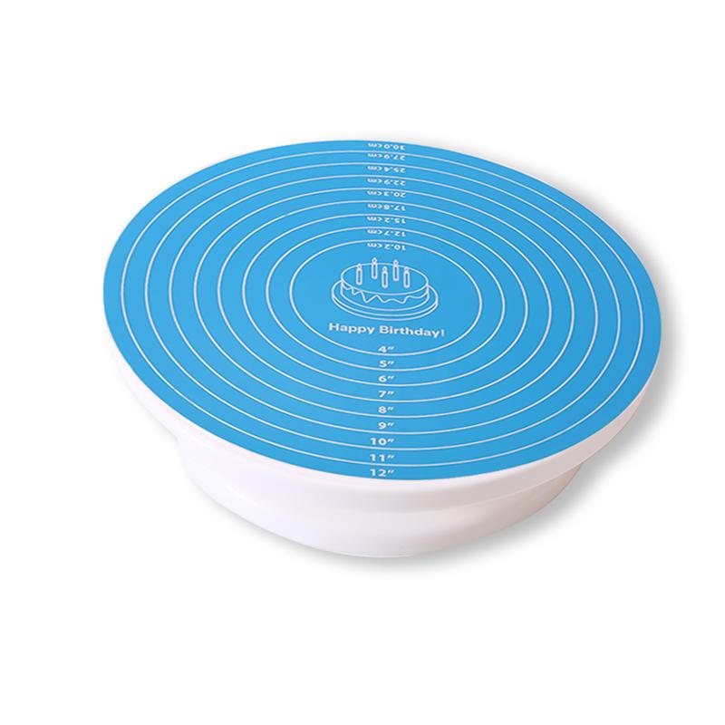 FAIS DU 6Pcs/Set Plastic Cake Turntable Rotating Cake Plastic Dough Pastry Decorating Stand Rotary Table DIY Pan Baking Tool