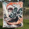 Custom Anime Tapestry Woven Jacquard Camping Blanket Throws OEM/ODM Moisture-Proof Picnic Mat Four Seasons Eco-friendly 3D