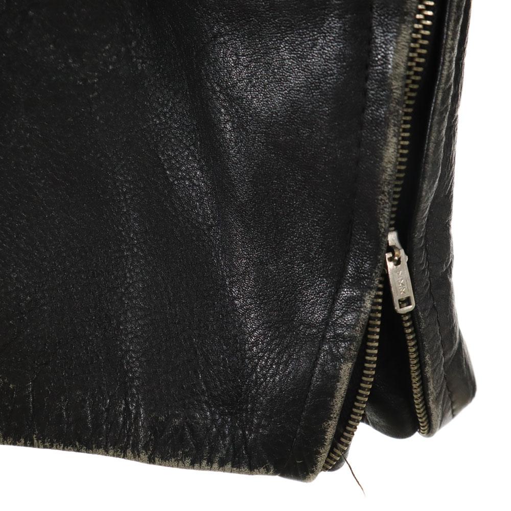 Million DOG 60s 70s vintage Double riders jacket black leather jacket Men's Used