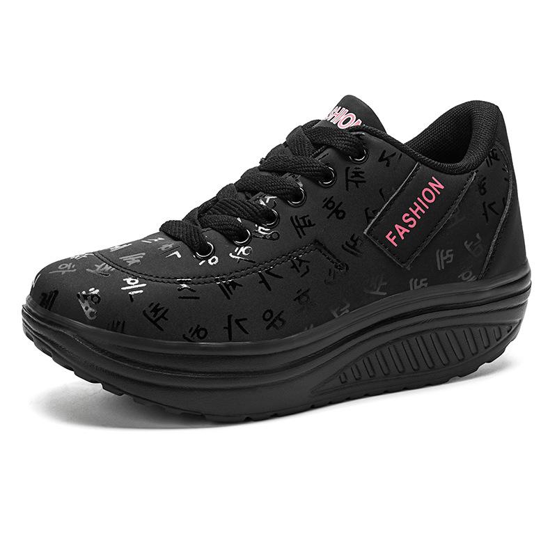 Women Shoes Leather Breathable Waterproof Wedges Platform Shoes Women Sneakers Casual Shoes Plus Size
