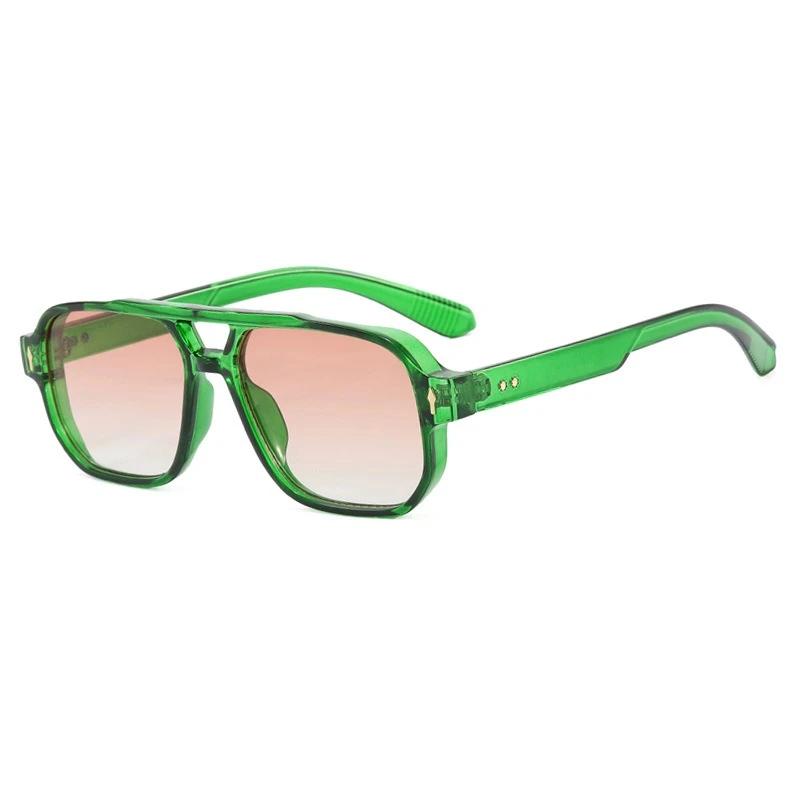 Retro Rivets Square Sunglasses Women Fashion Brand Designer Gradient Shades Uv400 Men Trending Steam Punk Sun Glasses For Men