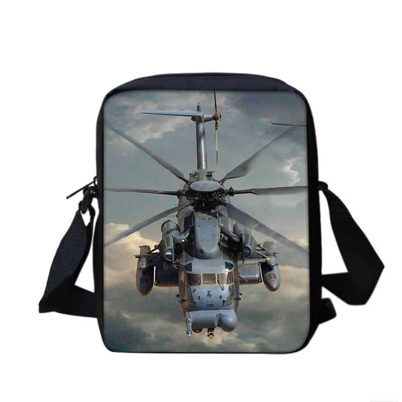 Helicopter Large Capacity Shoulder Bag, Compact and Trendy, New Mechanical Print, the Best Gift for Boys and Girls In School