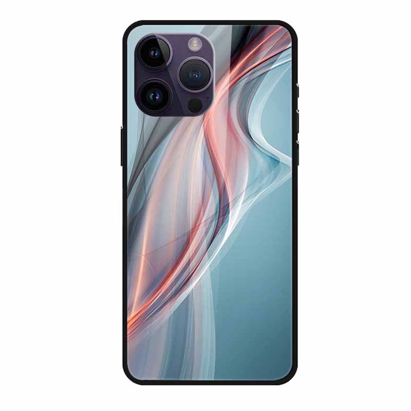 Tempered Glass Case For iphone 15 Pro Max Case Hard Glass Back Cover Soft TPU Bumper For iphone 16 Pro Max Phone Case 16Pro Max