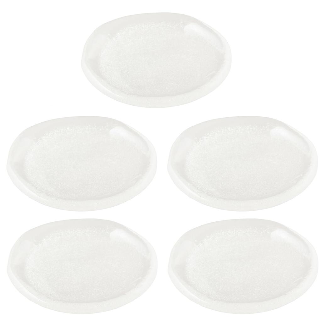 Toyo Sasaki Glass Japanese Tableware Round Bean Set of Made in Round Side Small Glass YA40 Plates, 5, Japan, Plates, Plates, Plates, Plates,