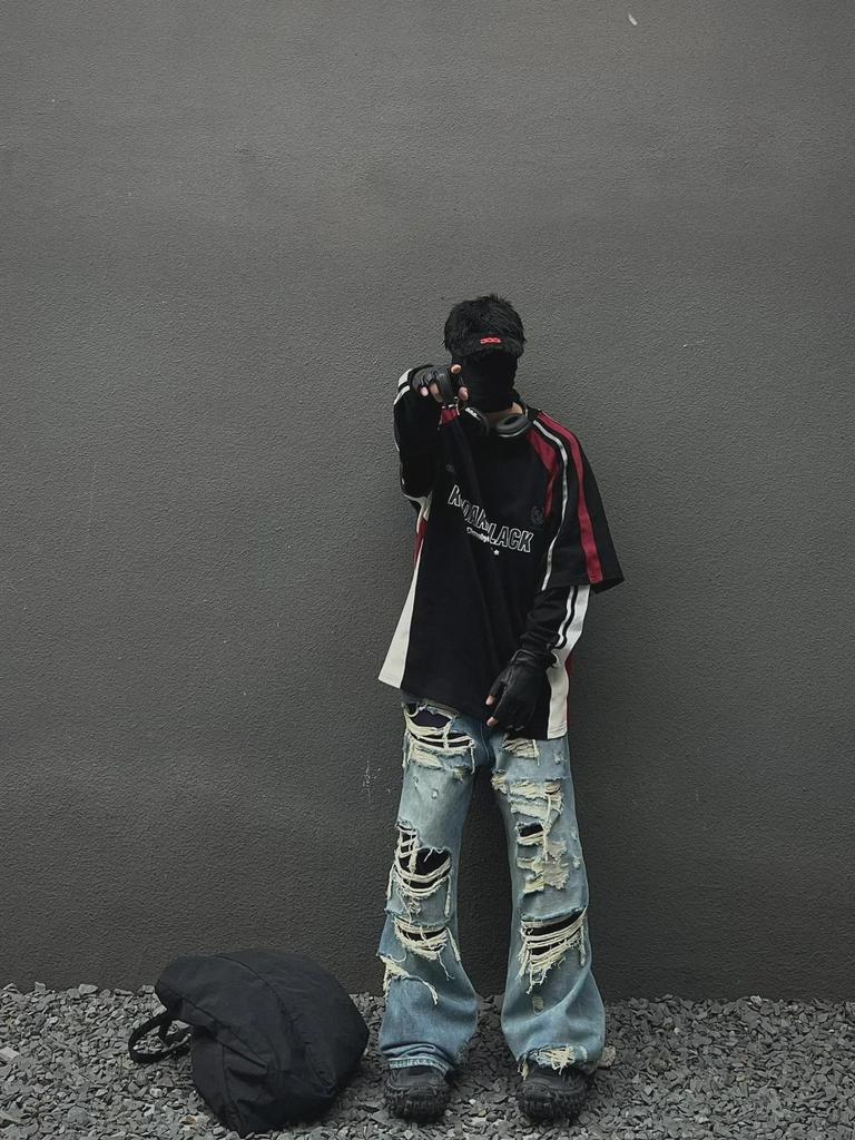 American Retro Black & Red Racing Suit Short-Sleeve T-Shirt - Trendy Motorcycle Style