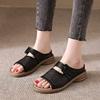 Fashion Women's 2025 Summer Retro Buckle Sandals Hollow Breathable Casual Slippers Comfortable Low Heel Fashion Lightweight Cool Shoes