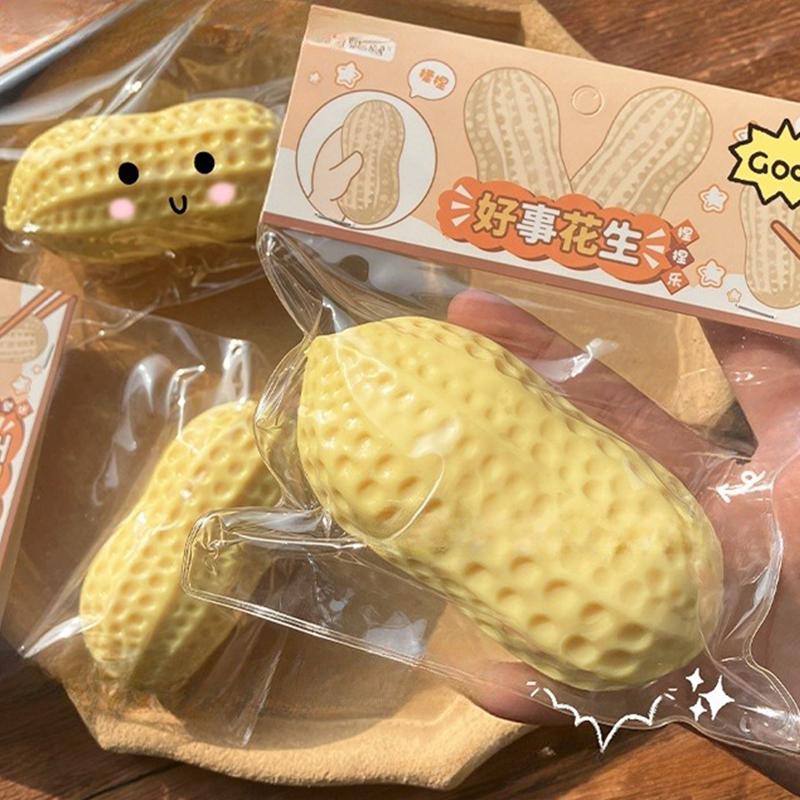 Simulated Peanut Slow Rebound Projectile Ball Decompression Toy Cute Stress Relieving Venting Spherical Powder Ball Toy