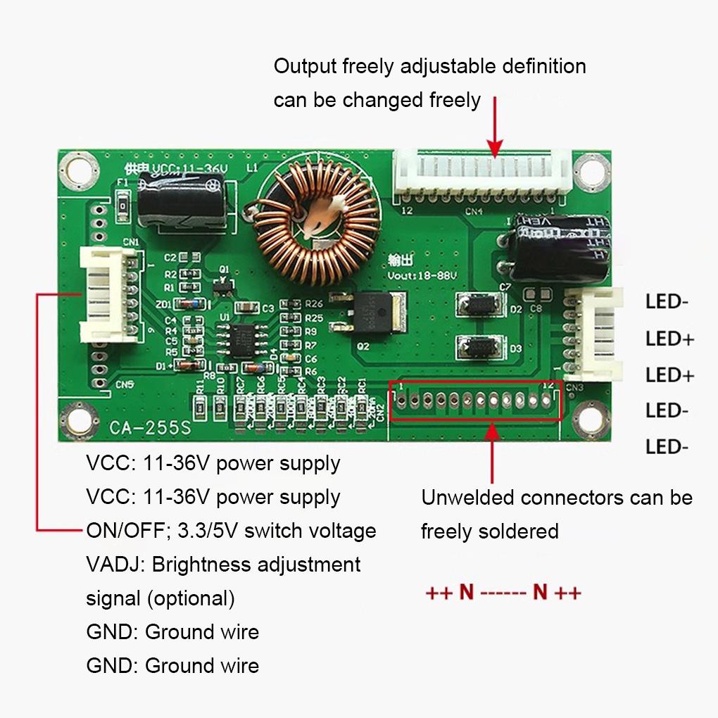 2025 New CA-255S Universal LED LCD TV Backlight Board – 10-48 Inch, Constant Current Boost Driver Inverter, Step Up Power Module