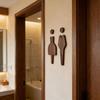 Wooden Bathroom Sign Rustics Men's Women's Toilet Wall Signs for Business Rustics Funny Bathroom Restroom Door Decors