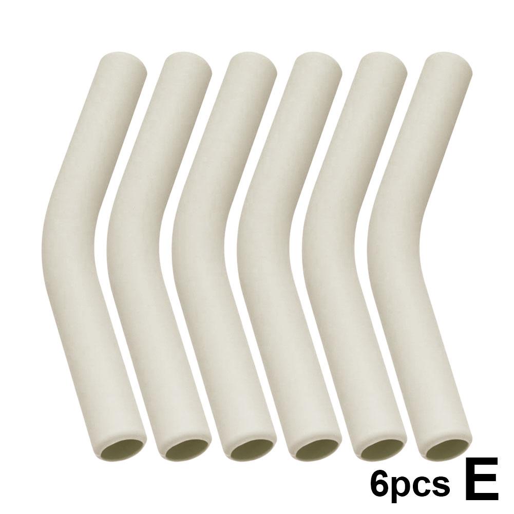 6pcs New High-end Metal Straw Silicone Tips 8mm Outer Diameter Food Grade Rubber Straw Covers Flex Elbow Hydraflow Straw
