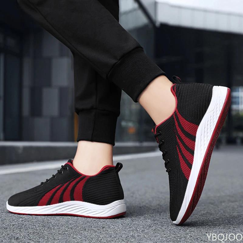 New sports Men's shoes Breathable trendy Sneakers Casual lace up light footwear non slip running shoes Zapatos Homme