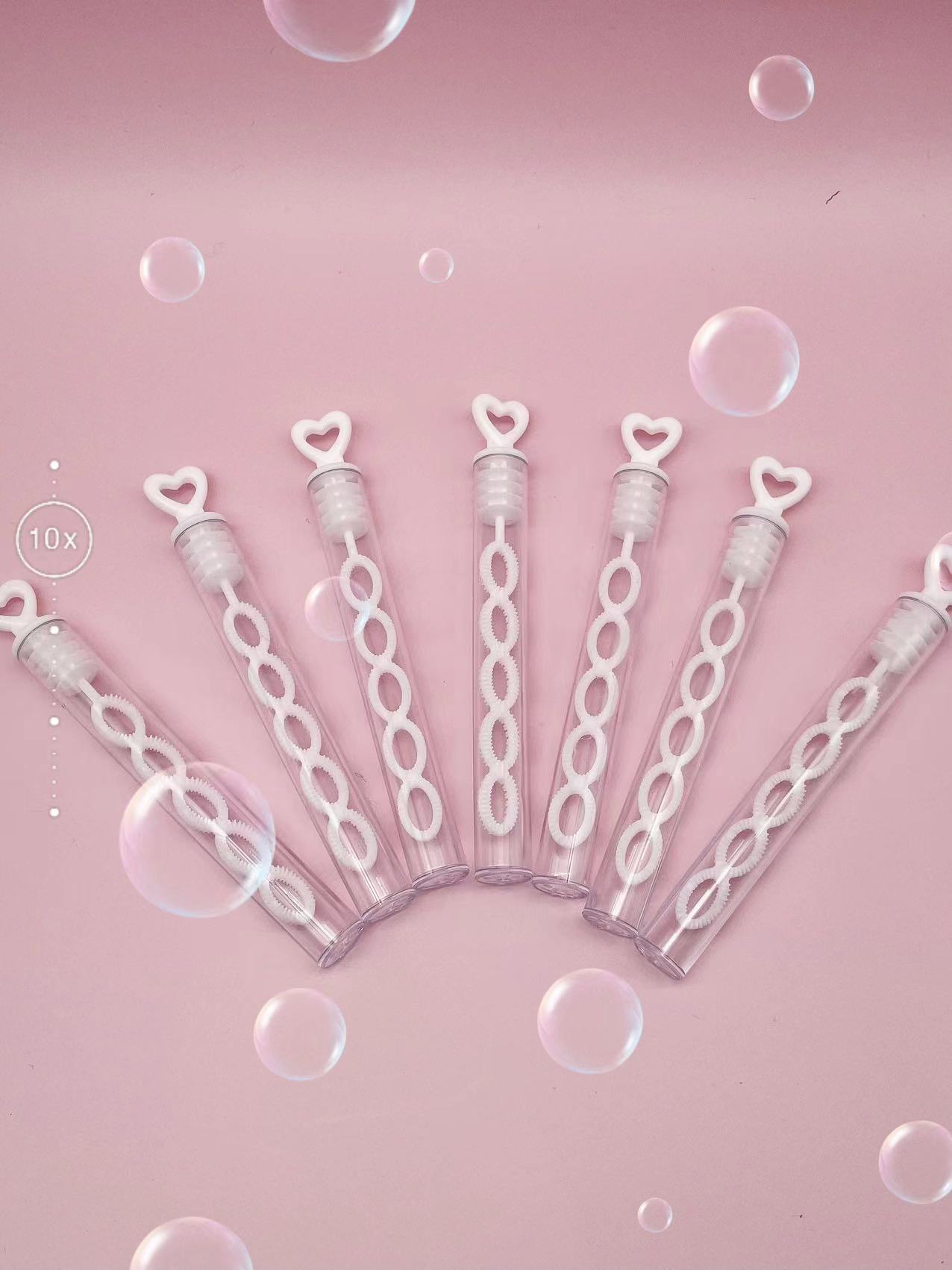 

48pcs Wedding Bubble Stick White Love Tube Bubble Small Bottle Mini Bubble Atmosphere Gift Handheld Gift Happy Word Bubble