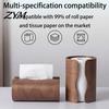 Elegant Facial Tissue Cover for Bedroom Box Holder, Natural Wood Storage Organizer, Decorative Rectangular Practical Napkin Holder Living Room