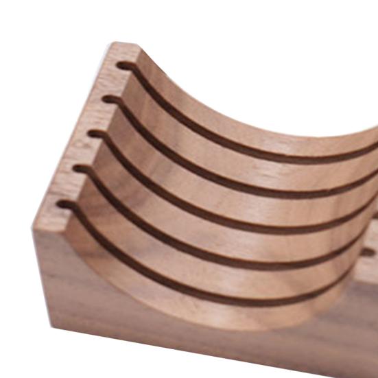 Porta Schermo per Puck Caffè in Legno con 3 Slot Supporto Universale per Filtri a Rete Sinterizzata da 51/53/58mm Stoccaggio Verticale per Asciugatura Rapida Stazione Caffè