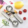 Stainless Steel Dual Purpose Ice Cream Scoop Digger Multifunctional Fruit Scoop for Ball Maker Watermelon Ice Cream Spoon Tool