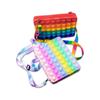 Vibrant Rainbow Macaroon Pop It Bag Ipad Case With Sensory Bubble Fidget Toy