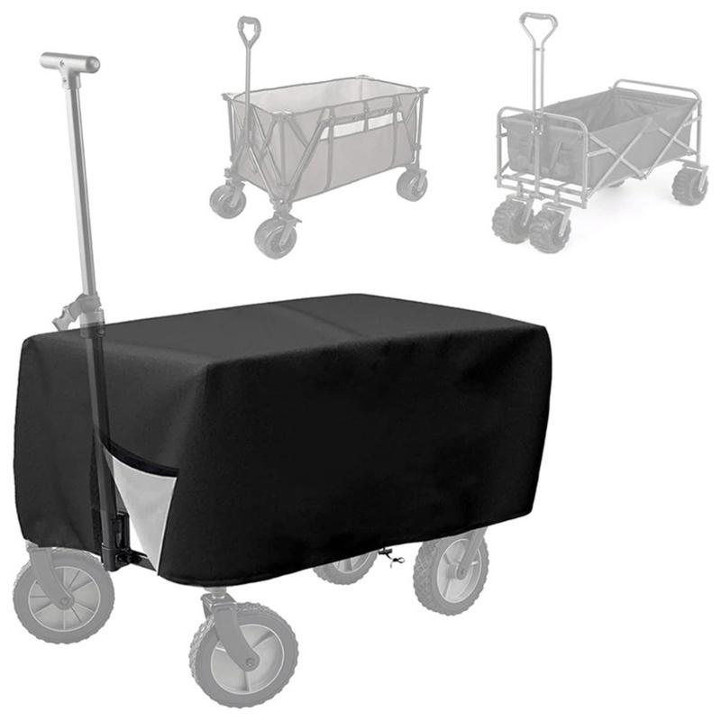 Light Weight Dust Proof Cover for Big Outdoor Utility Carts Foldable Water Resistant for Picnics and Camping