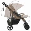 Twin Stroller Taupe Steel