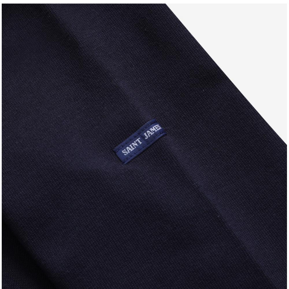 St. James 0844 Navy Ecru Navy Meridian Modern Stripe Elbow Patch Public Long Sleeve Tee
