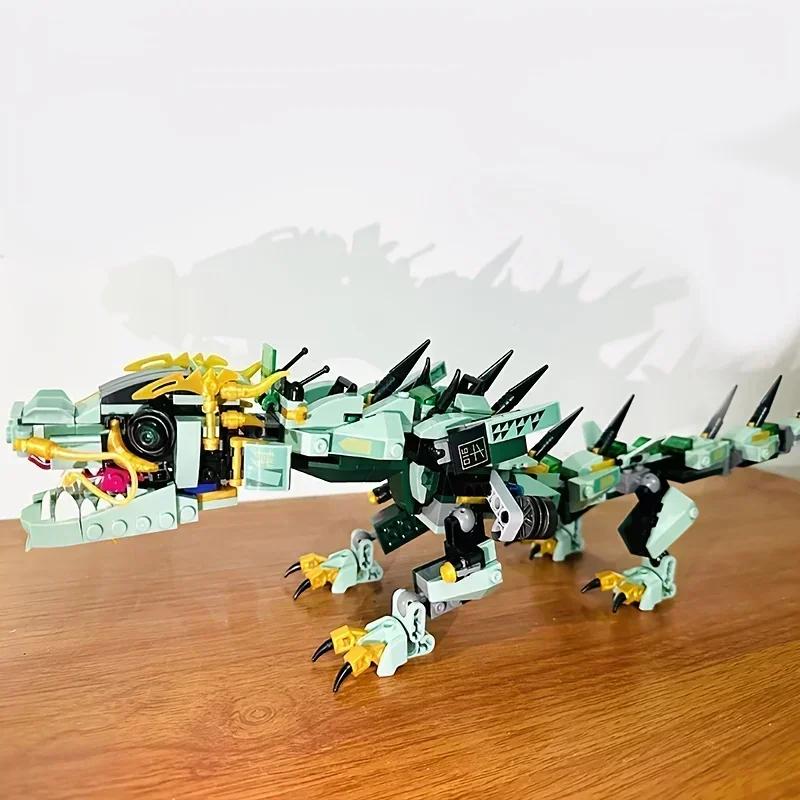 495pcs Green Dragon Building Blocks Movie Series Movable Assembly Building Blocks Educational Toys Birthday Gifts