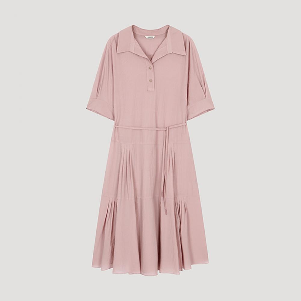 

She S Miss платье с поясом и воротником Swwopo22040 Pi Pink/55
