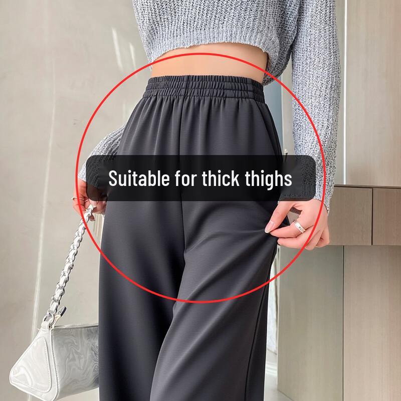Handu Yishe Spliced Cloud Air Layer Straight-Leg Casual Pants L