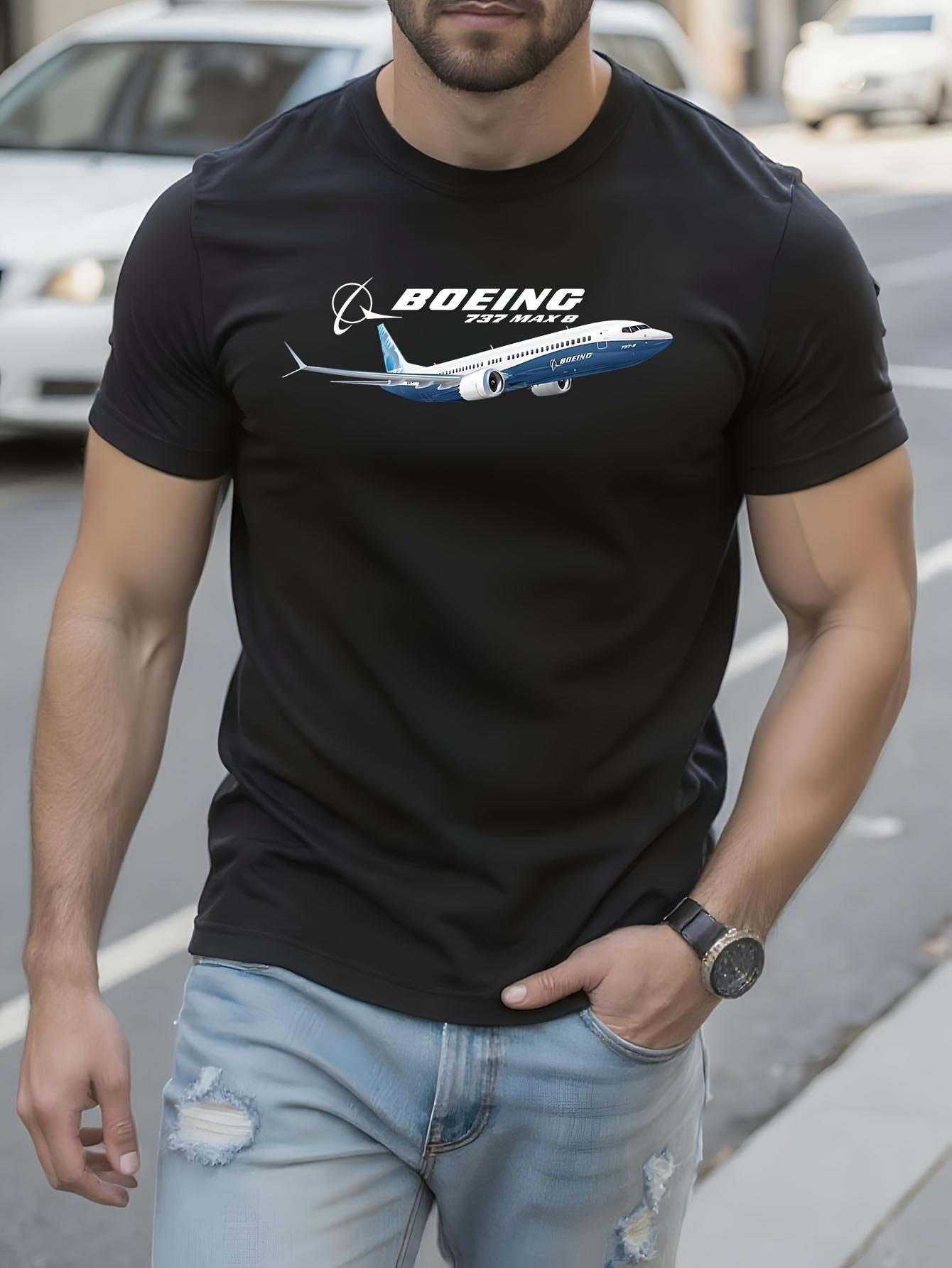 Boeing 737 Graphic Tshirt Graphic Tshirt - Black Aviation... L