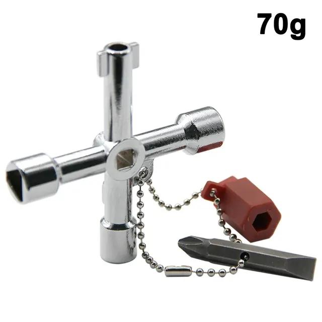 

4 In 1 Cross Switch Key Wrench Mini Portable Inner Triangle Quadrangle Screwdriver Tool Set Multi-function Plumber s Spanner