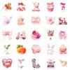 50 Cute Hand Painted Graffiti Stickers Bow Croissant Series Stickers
