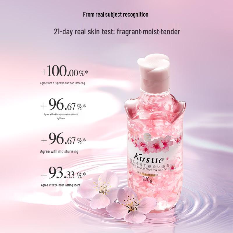 Kustie Cherry Blossom Petal Shower Gel