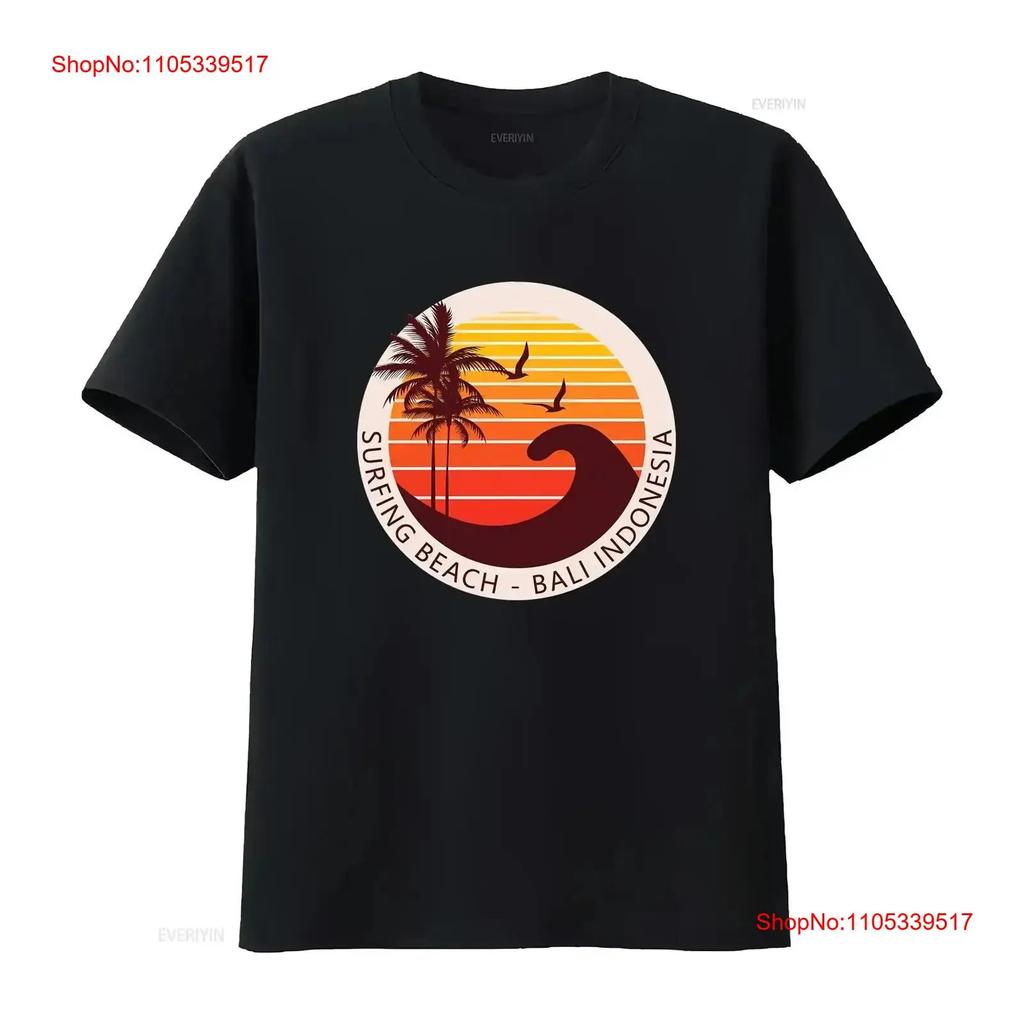 SURFING BEACH BALI INDONESIA MENS T SHIRT SURFER HOLIDAY CLOTHING Vintage Washed Stretched Stre