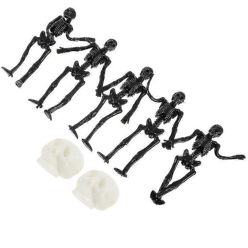 7pcs Halloween Skull Toy For Halloween Decorations