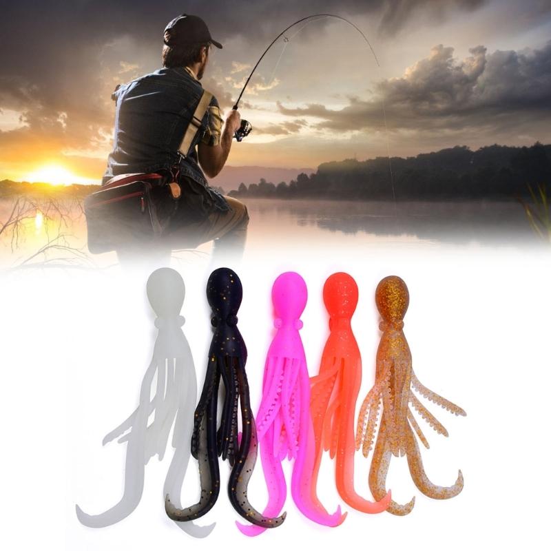 5pcs Floating Fishing Lures Squid Jig Soft Baits Silicone Artificial Baits Swimbaits Fishing Accessories