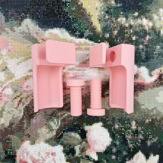1 Pair Rhinestone Art Canvas Holder Universal Adjustable Rhinestone Painting Table Clamp Plastic Rhinestone Art Painting Roller Tool