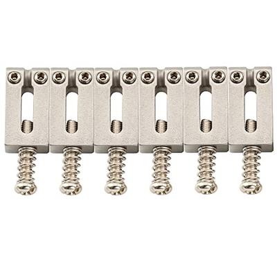 Musiclily Pro 10.5mm Stainless Steel Guitar Bridge Saddles for ST Strat/TL Telecaster Electric Guitars, Original Color (Set of 6)