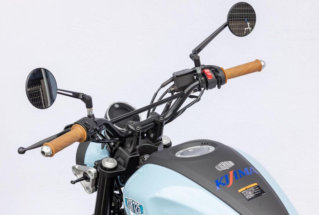 Kijima Motorcycle Parts Handlebar with Tracker Bar, Position Adjustable, Steel, Matte Black, for XSR125 ('24-/RE46J) 204-3397