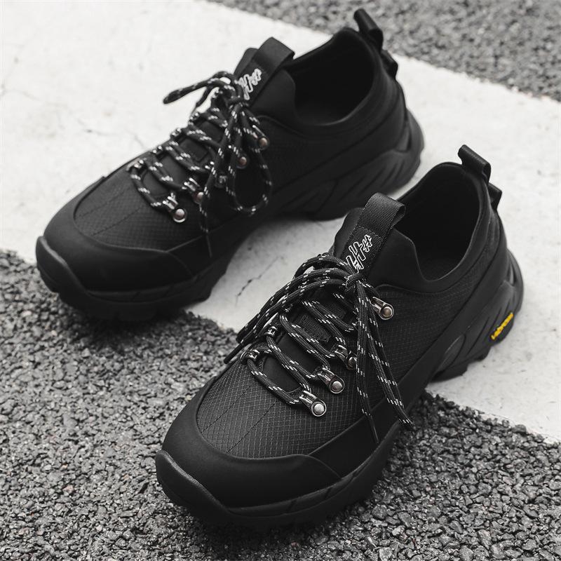 

Autumn shoes retro dad shoes breathable shoes platform hiking shoes 38 чёрный