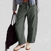 Women's Corduroy Pants Casual Women's Solid Color Corduroy Loose Straight Pants