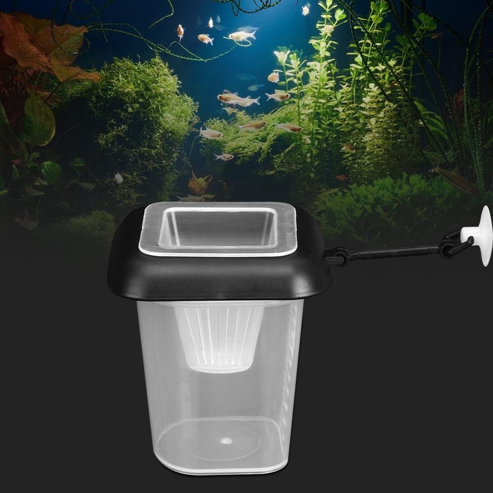 Aquarium Feeding Funnel, Plastic Aquarium Feeding Cup, Floating S with Transparent Scale with Suction Cup for Aquarium