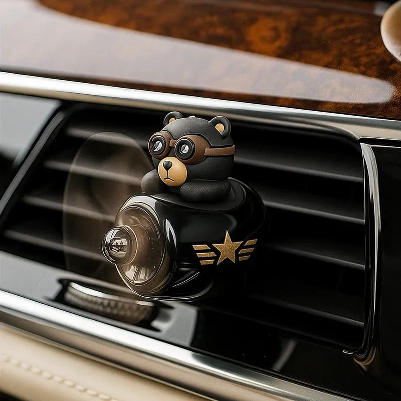 Cute Car Air Vent Perfume Decor Bear Pilot Modeling Car Fragrance Ornament Auto Interior Decoration