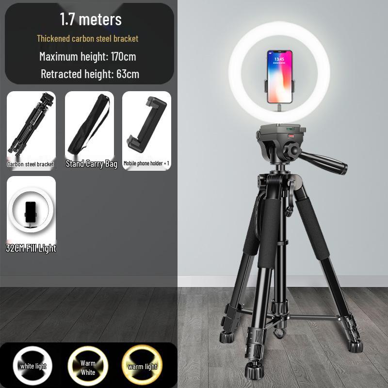 Universal Outdoor Tripod with Fill Light for Mobile and SLR Cameras