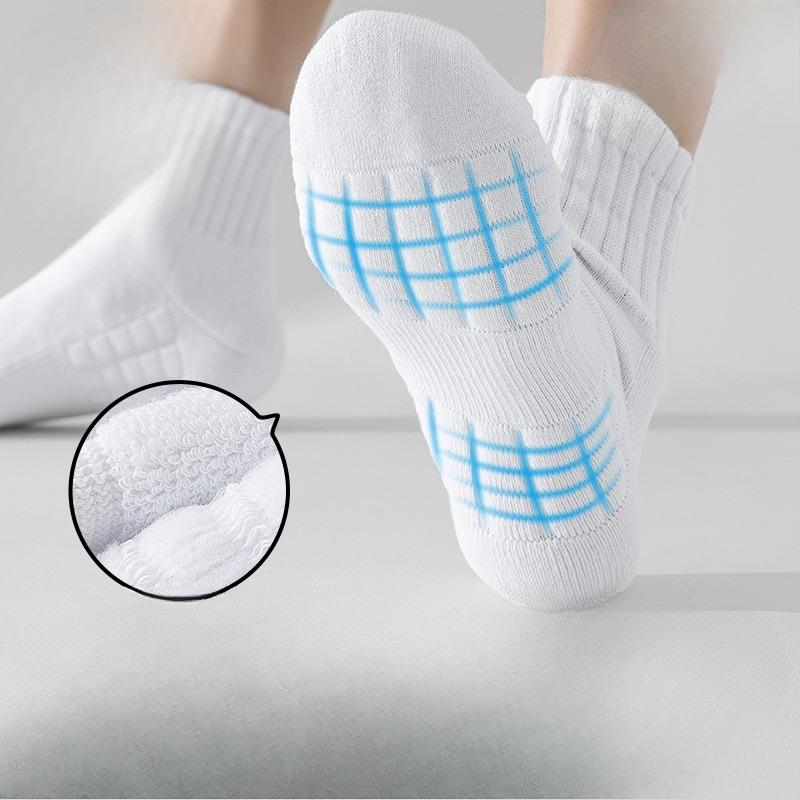 Men's Thin Socks, Autumn and Winter Sports, Running, Pure Cotton Towel Base Socks, Basketball Anti-odor, Badminton Long Socks, Cotton Socks